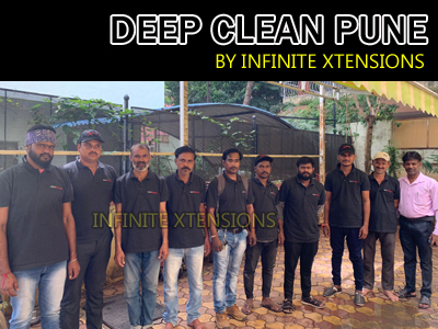 Industrial cleaning workers in Pune at work site
